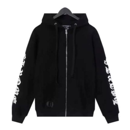 Chrome Hearts Horseshoe Zip Up Black Hoodie