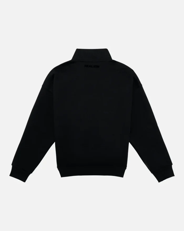 Realism Half-Zip Black Jumper