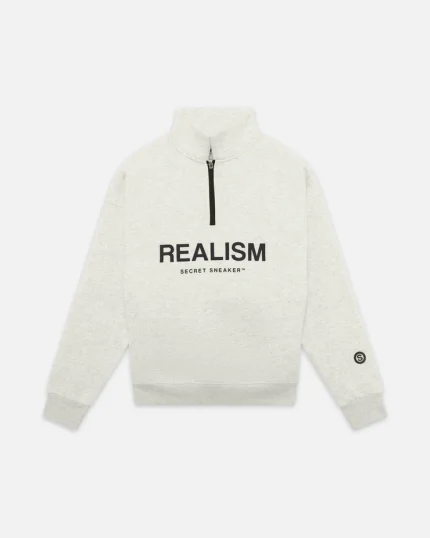 Realism Half-Zip Oatmeal Jumper