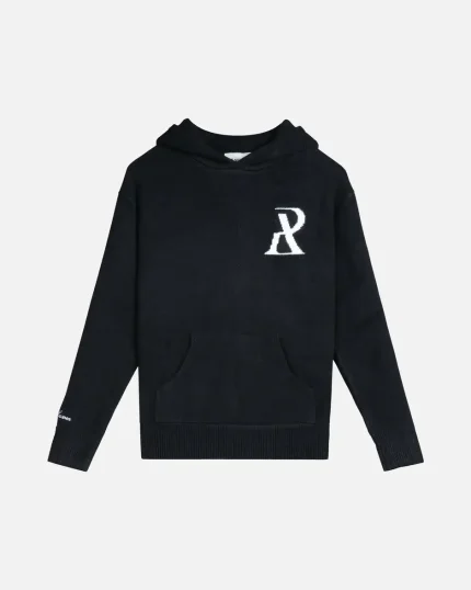 Radiant Knit Hoodie Black