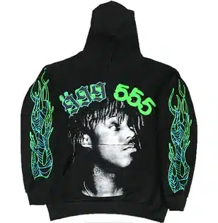 Juice Wrld X Sp5der Hoodie in Black