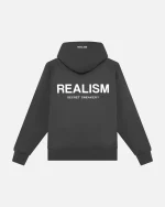 Realism Court Boxy Black Hoodie