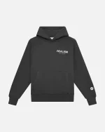 Realism Court Boxy Black Hoodie