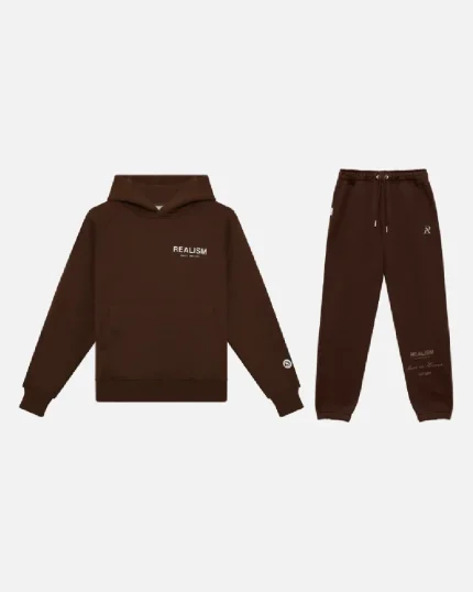 Black Logo Tracksuit Mocha