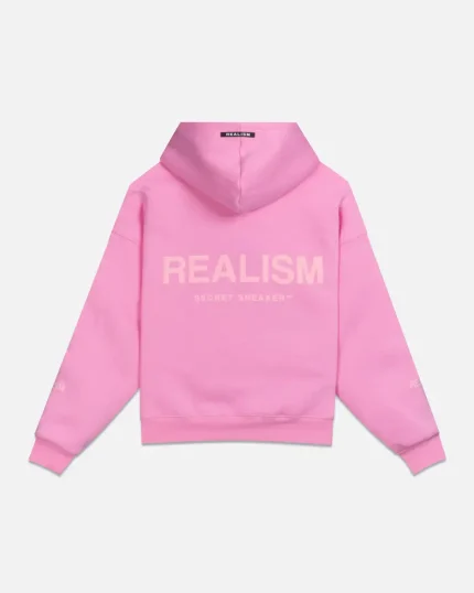 Realism Court Boxy Pink Hoodie