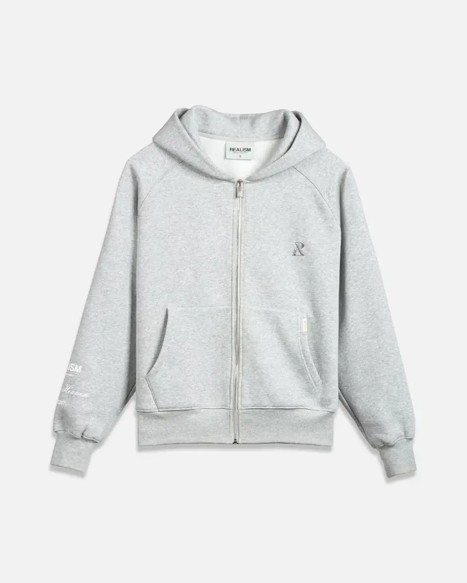 Realism Radiant Zip Grey Hoodie Realism Radiant Zip Grey Hoodie