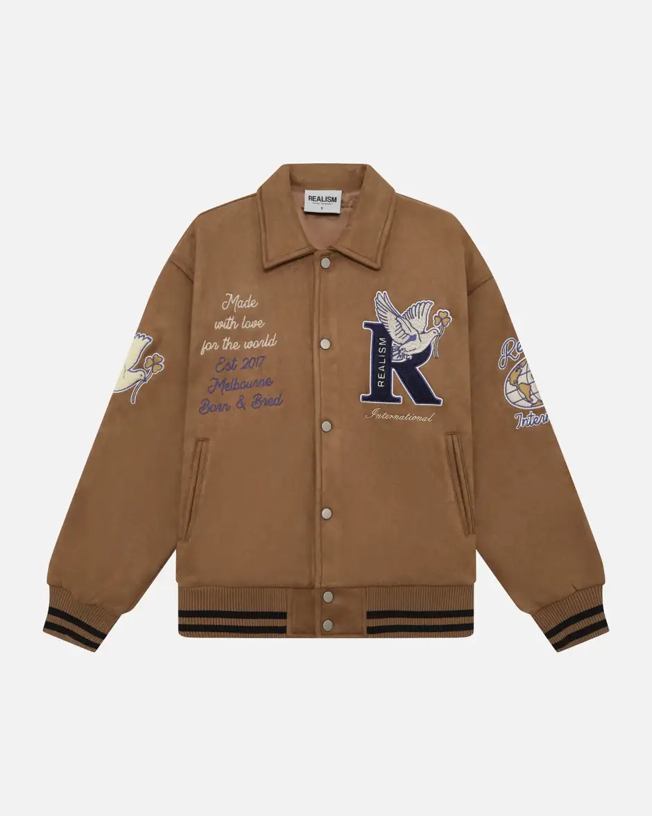 Realism Worldwide Coaches Jacket Tan Realism Worldwide Coaches Jacket Tan
